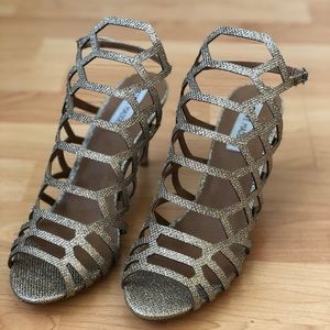 Steve Madden gold strappy heels